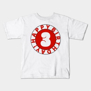 Happy 3rd birthday Kids T-Shirt